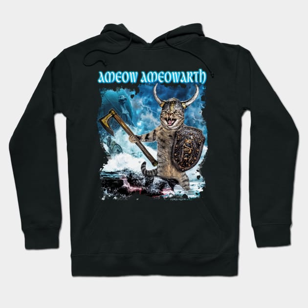 Ameow Ameowarth ))(( Metal Cats Tribute Hoodie by darklordpug